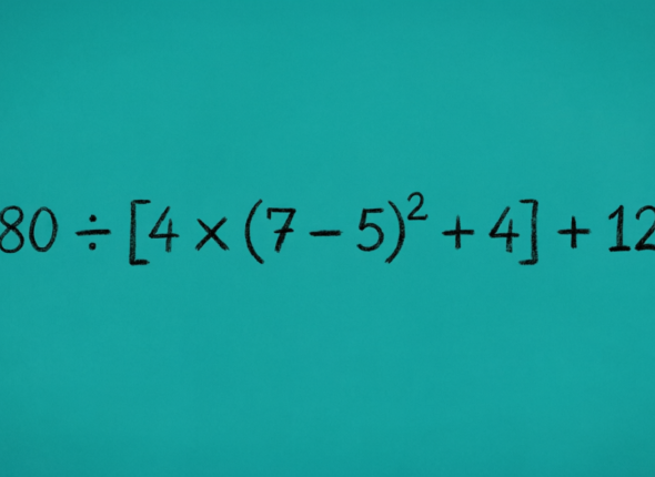 Проверка на логику: решите пример 80 : [4 × (7 — 5)² + 4] + 12